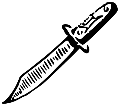 Hunting knife lineart