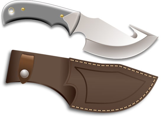 hunting knife with sheath