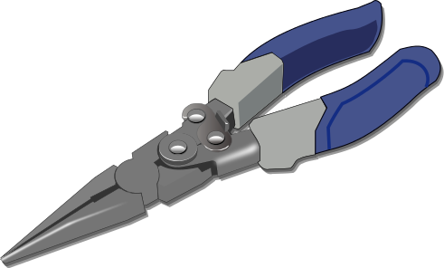 pliers blue handle