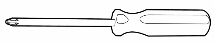 philips head screwdriver outline Horz