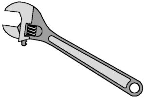 adjustable wrench grey