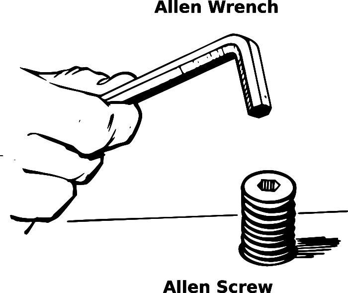 allen wrench and screw