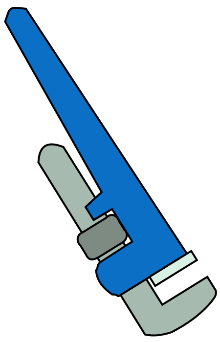 pipe wrench blue