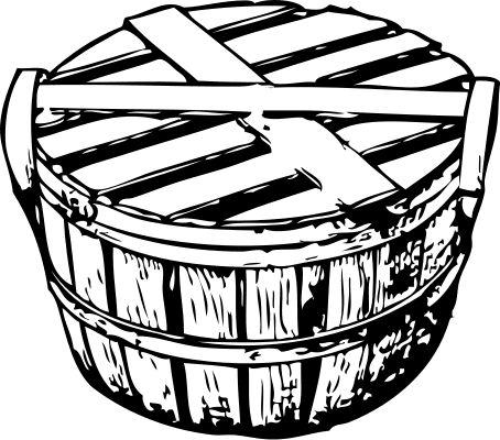 bushel basket with cover