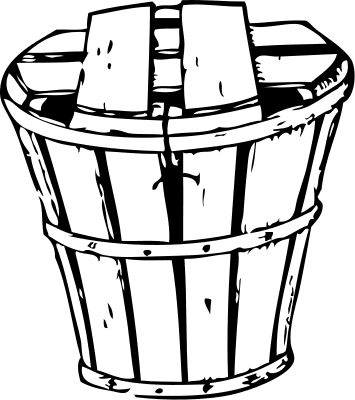 half bushel basket with cover