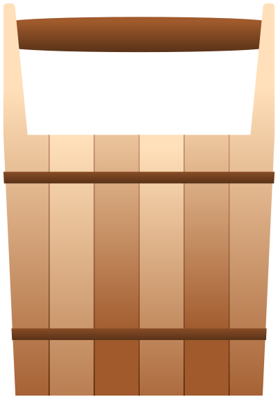 wooden pail