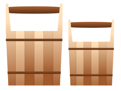 wooden pails