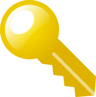 large gold key