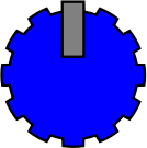 adjustment knob blue