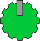 adjustment knob green