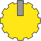 adjustment knob yellow