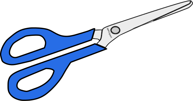 scissors closed blue