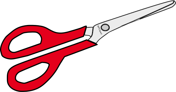 scissors closed red