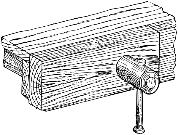 wooden bench screw vice