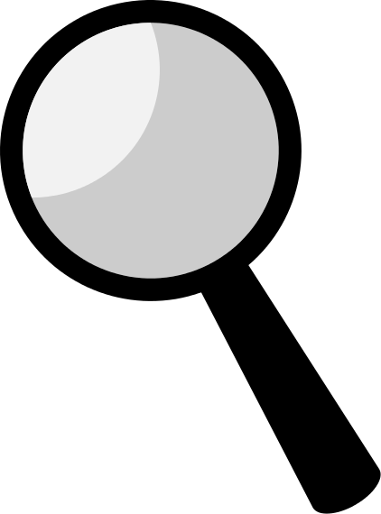 magnifying glass BW
