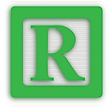 R letter block