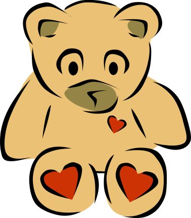 teddy bear w hearts