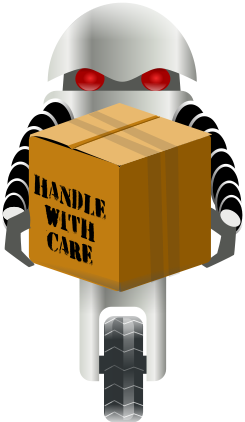 robot carry package