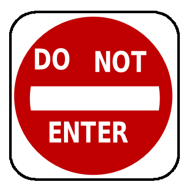 do not enter sign 01