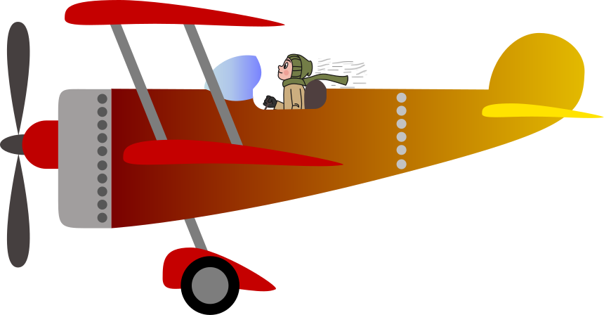 Biplane w pilot