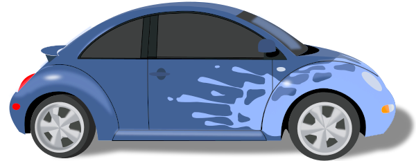 beetle blue splash paint