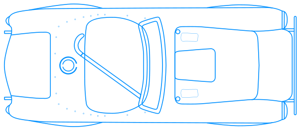 car blueprint top