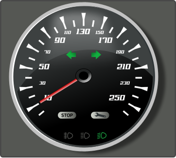 speedometer fast dark