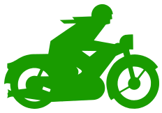 green motor biker