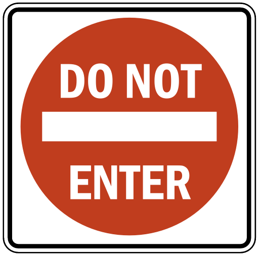 do not enter