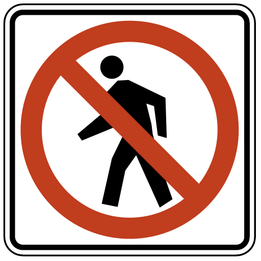 no pedestrians symbol