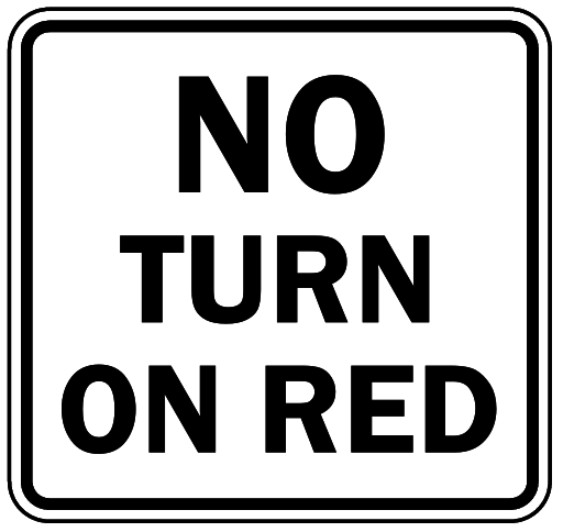 no turn on red 2