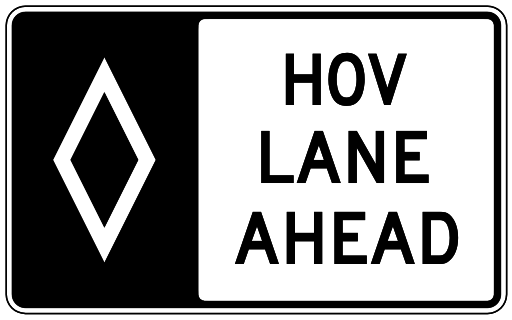 HOV lane ahead 2