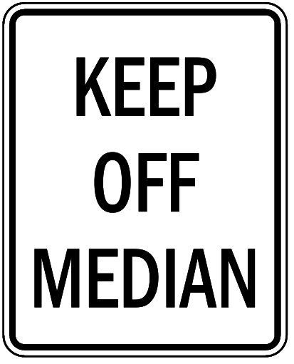 keep off median