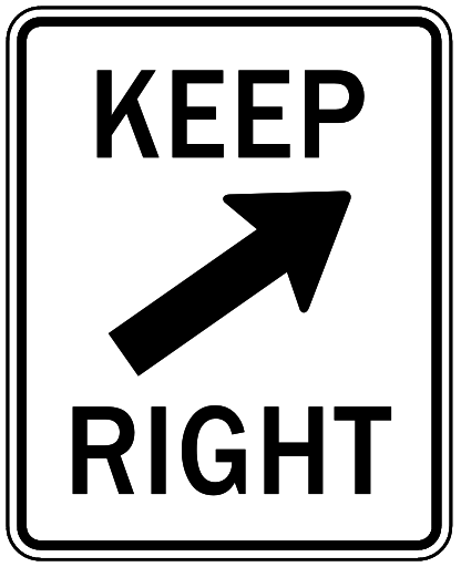 keep right 2