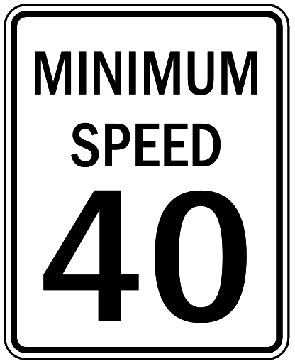 minimum speed 40