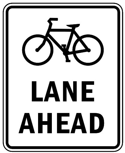 bicycle lane ahead