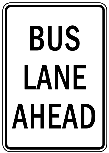 bus lane ahead