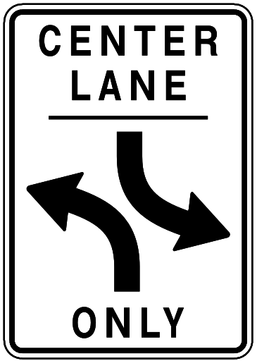 center lane only 2