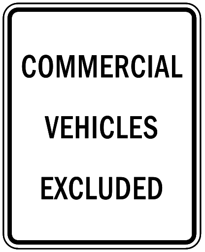 commercial vehicles excluded