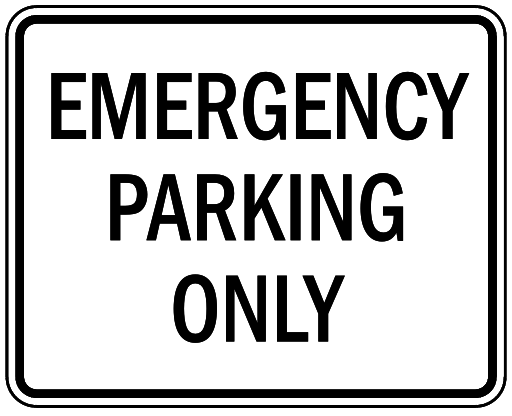 emergency parking only