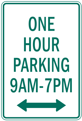 one hour parking time