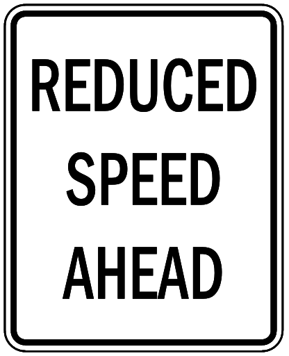 reduce speed ahead