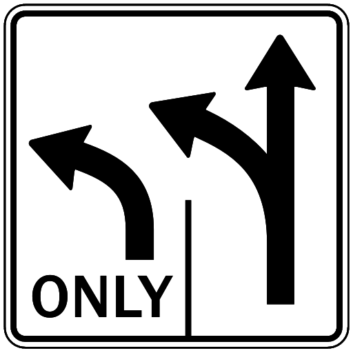 two lanes for left