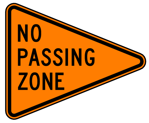 no passing zone 2