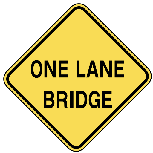 one lane bridge