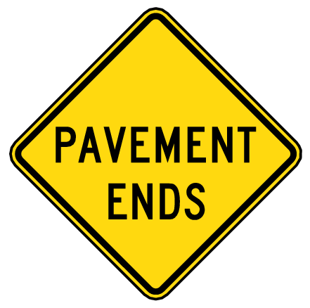 pavement ends large