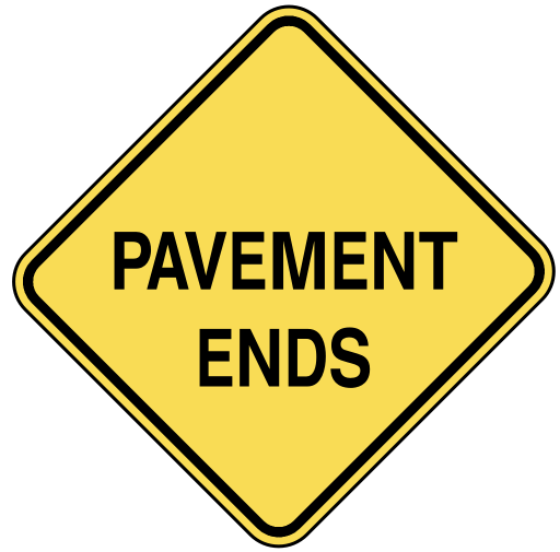 pavement ends