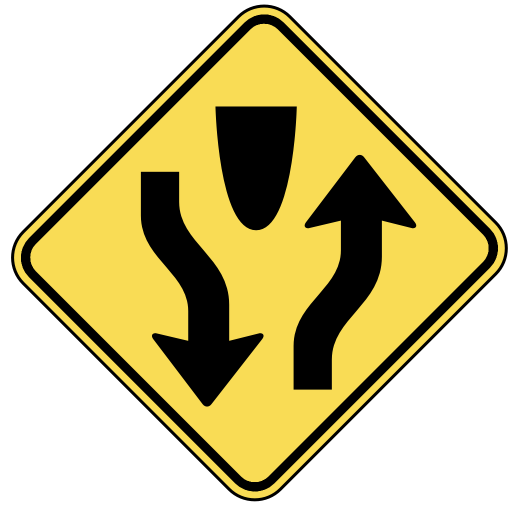 divided highway ahead