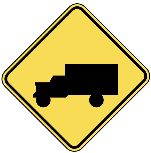 truck crossing symbol