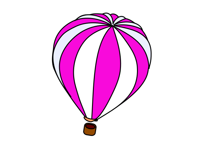 hot air balloon pink white